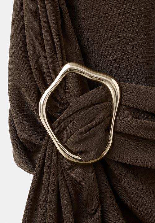 MANGO - Dress milena - brown