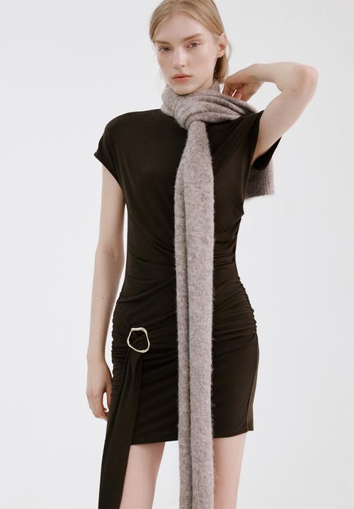 MANGO - Dress milena - brown