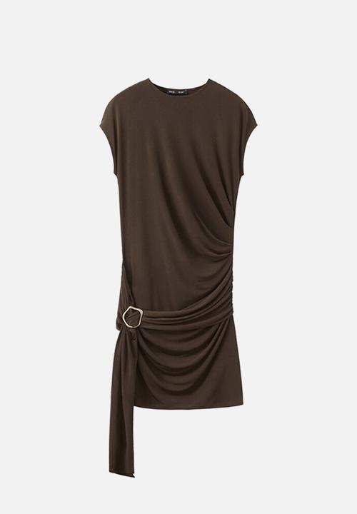 MANGO - Dress milena - brown