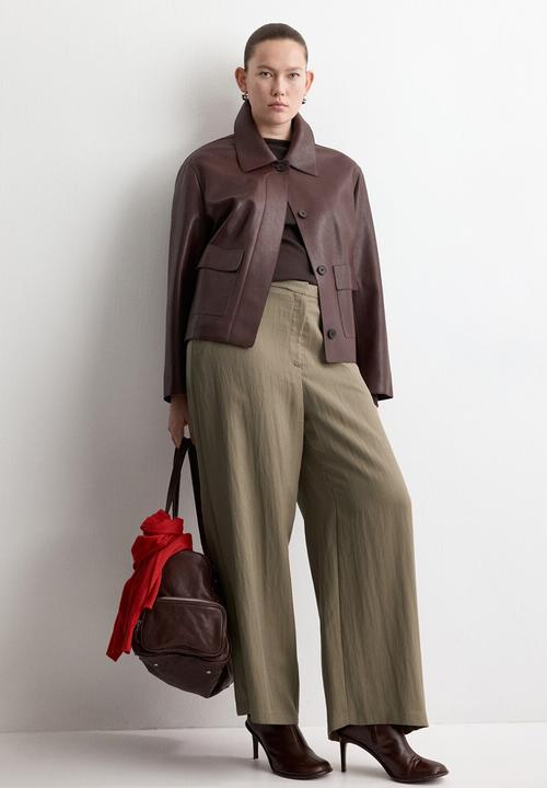 MANGO - Trousers fluid - khaki