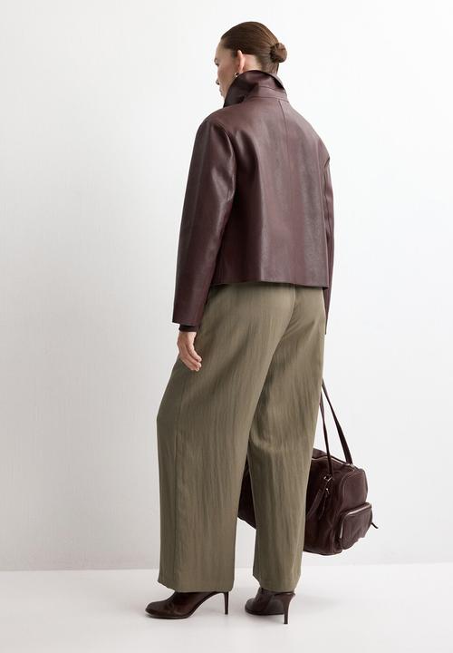 MANGO - Trousers fluid - khaki