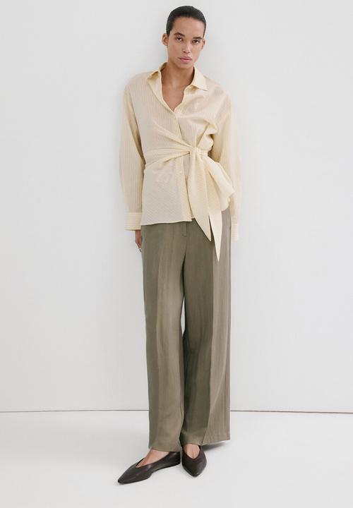 MANGO - Trousers fluid - khaki