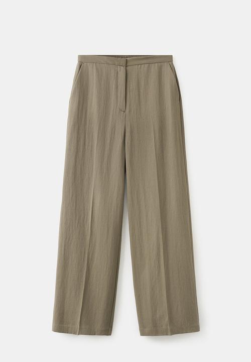 MANGO - Trousers fluid - khaki