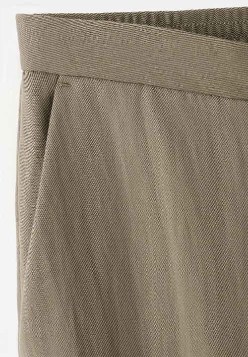 MANGO - Trousers fluid - khaki