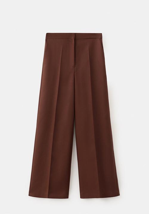 MANGO - Trousers fluid- medium orange