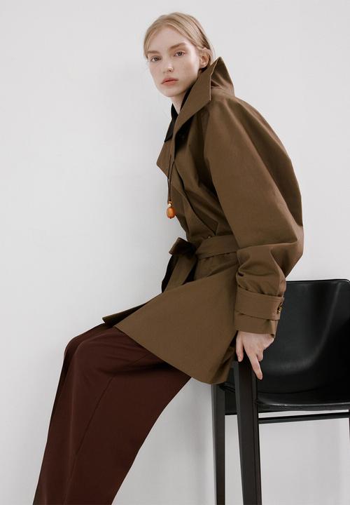 MANGO - Trousers fluid- medium orange