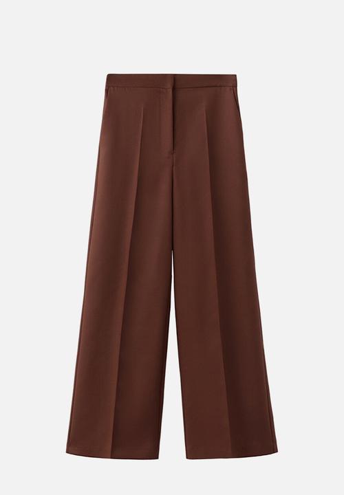 MANGO - Trousers fluid- medium orange