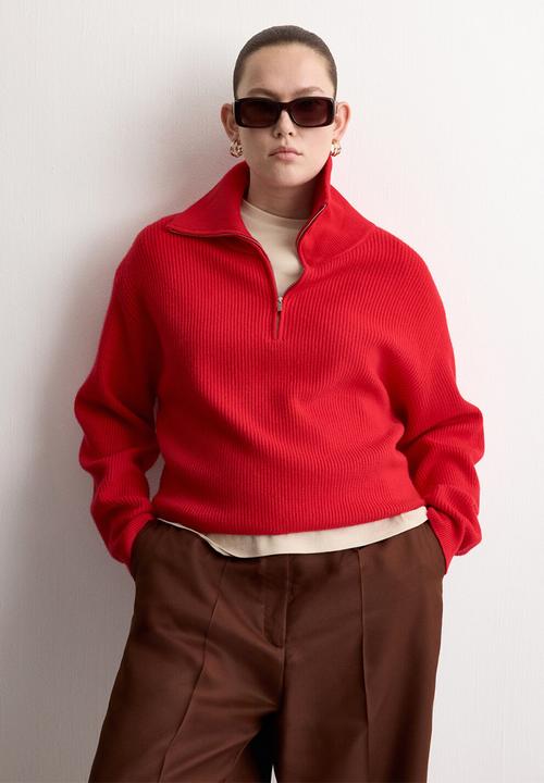 MANGO - Trousers fluid- medium orange