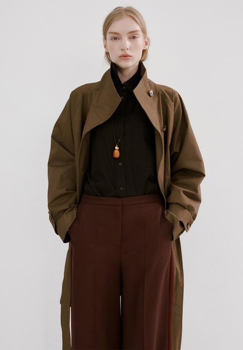MANGO - Trousers fluid- medium orange