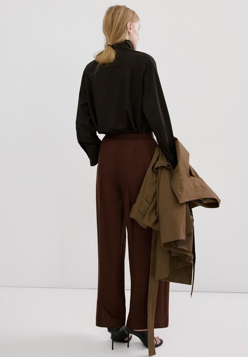 MANGO - Trousers fluid- medium orange