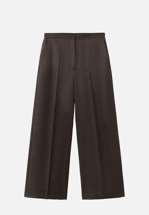 MANGO - Trousers fluid - dark brown
