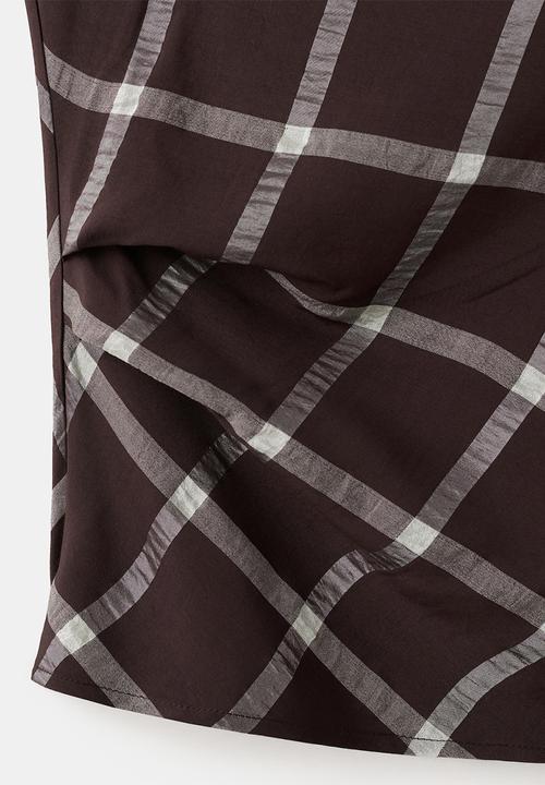 MANGO - Top marmol - dark red