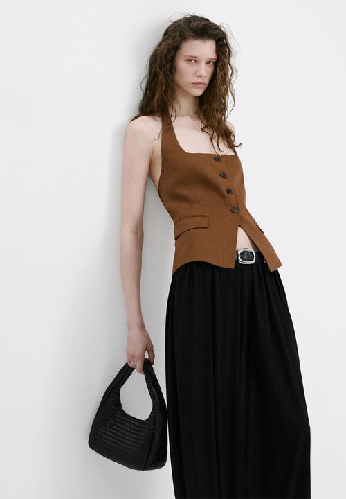 MANGO - Vest boreli - brown