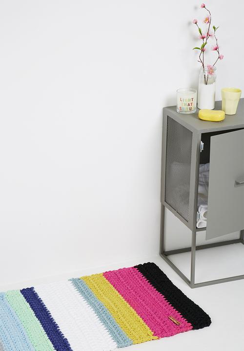 Sew Hooked - Multi stripe bathmat