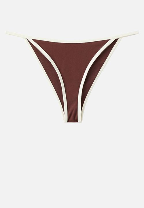 MANGO - Bikini pantie sula - brown
