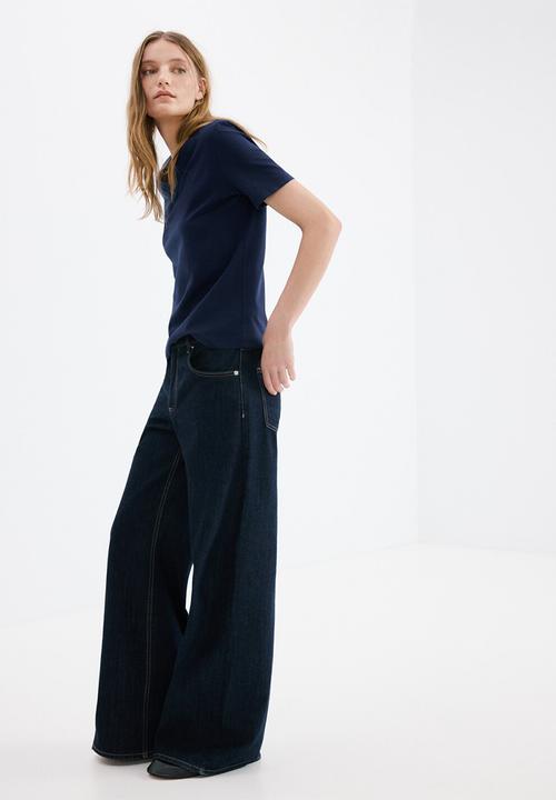MANGO - T-shirt chalspi - navy