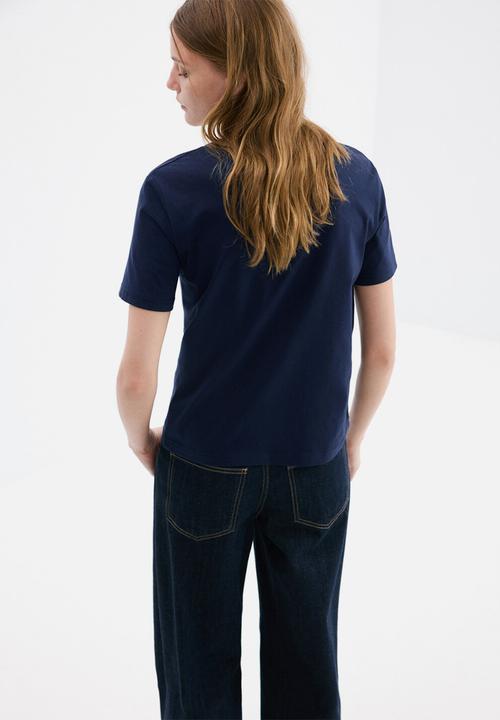 MANGO - T-shirt chalspi - navy