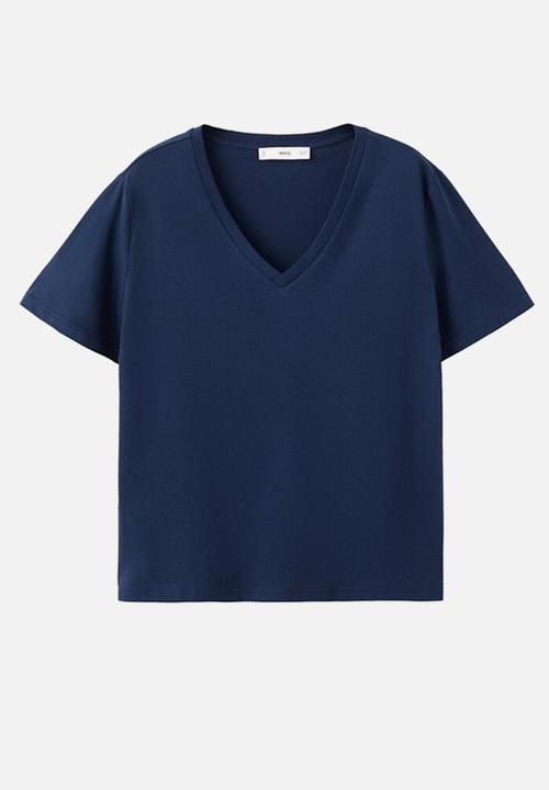 MANGO - T-shirt chalspi - navy
