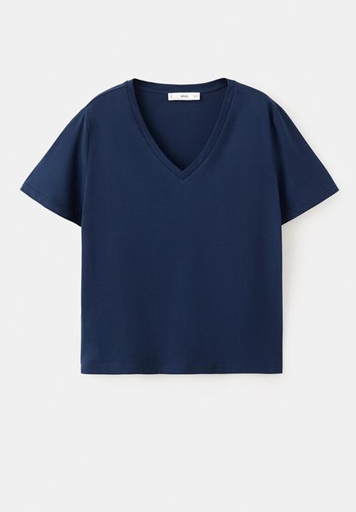 MANGO - T-shirt chalspi - navy
