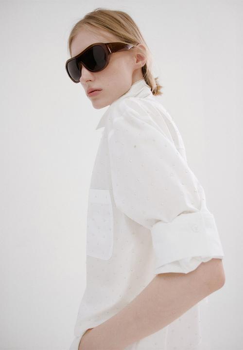 MANGO - Shirt rusca - natural