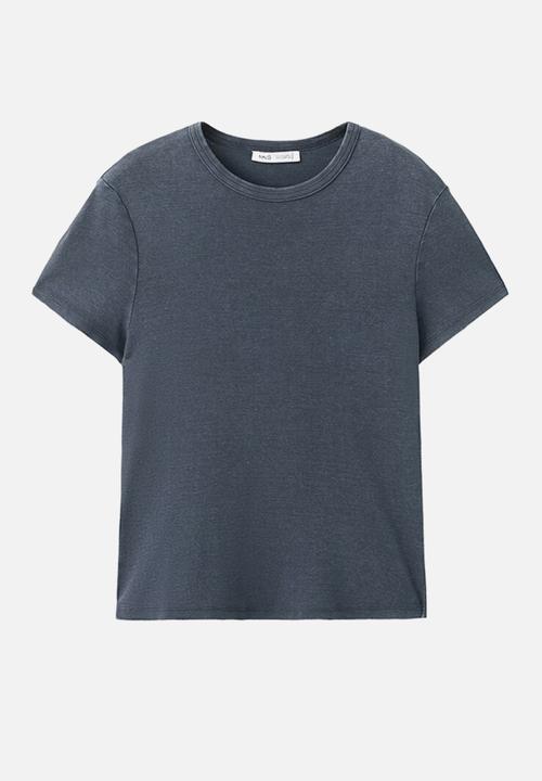 MANGO - T-shirt axel - medium blue
