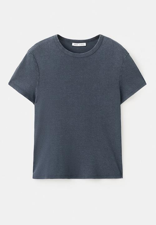 MANGO - T-shirt axel - medium blue
