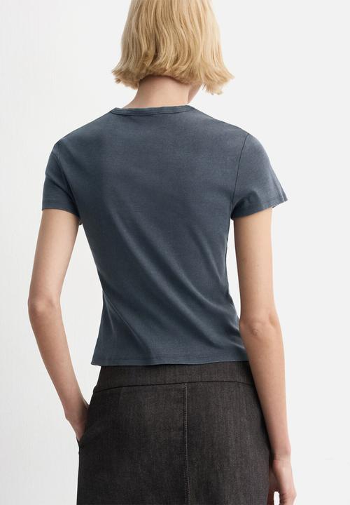 MANGO - T-shirt axel - medium blue