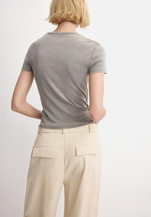 MANGO - T-shirt axel - gray