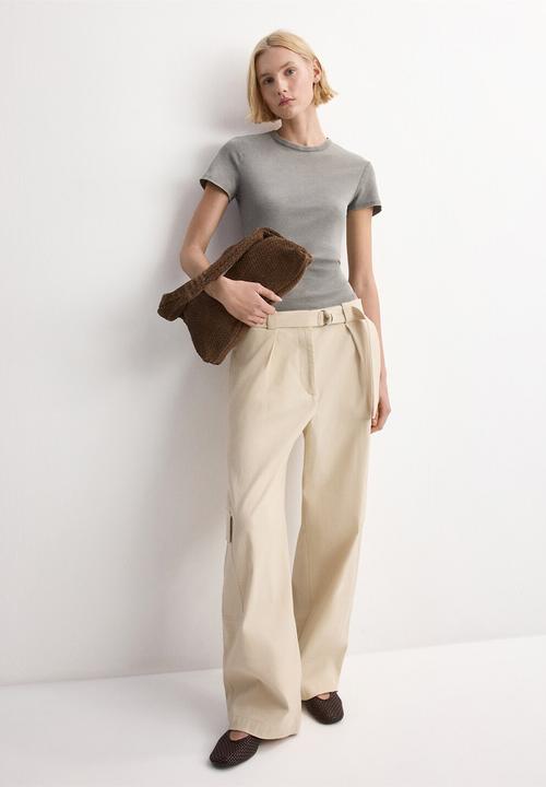 MANGO - T-shirt axel - gray