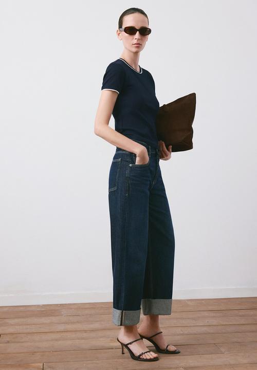 MANGO - T-shirt lirio - navy