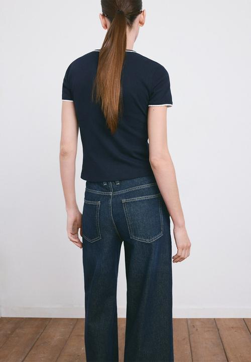 MANGO - T-shirt lirio - navy