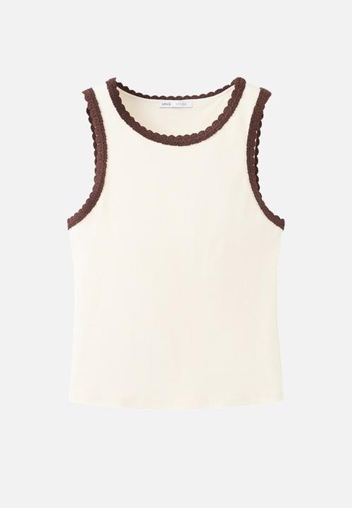 MANGO - Top lota - light beige