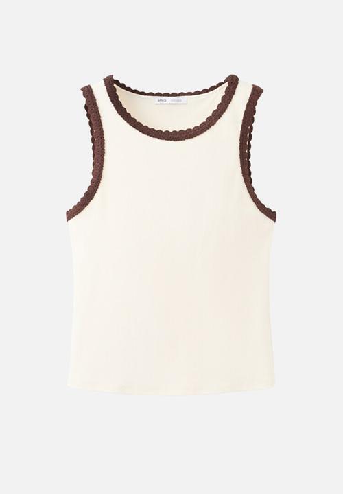 MANGO - Top lota - light beige