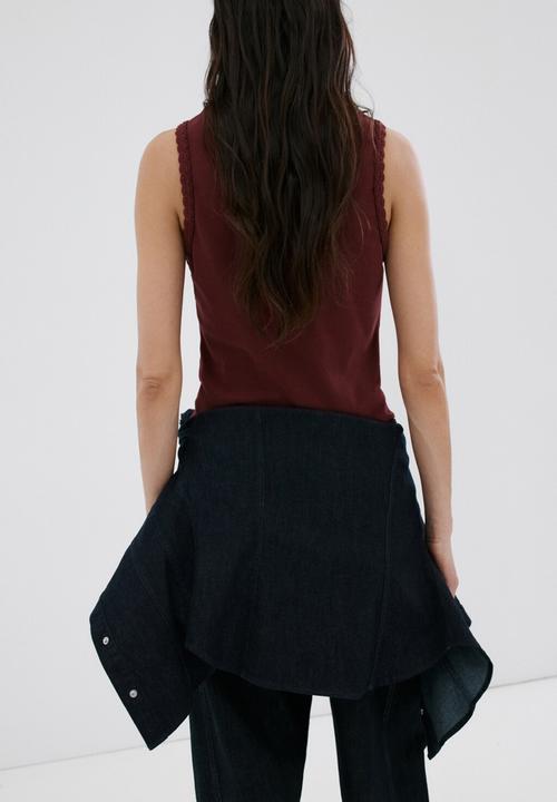 MANGO - Top lota - brown