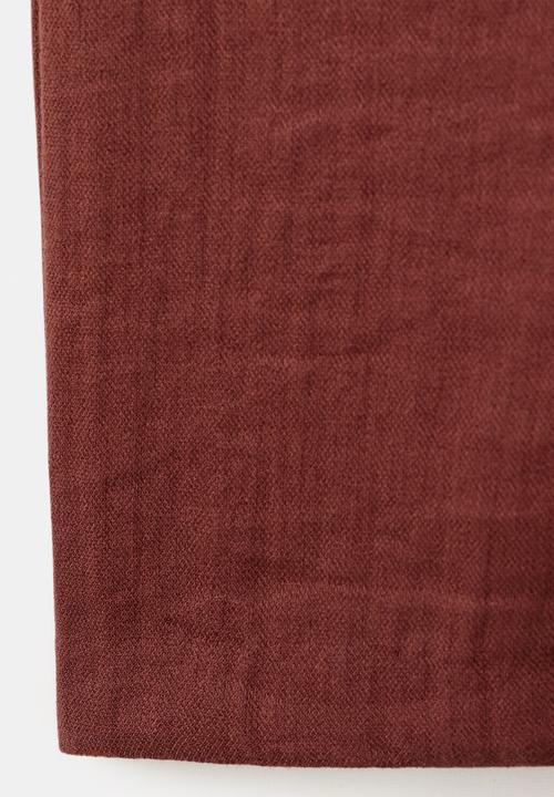 MANGO - Trousers salvia - red