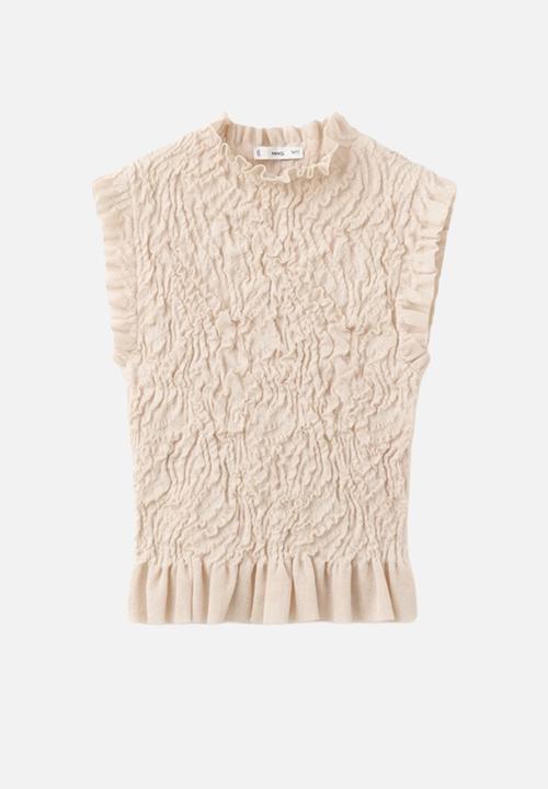 MANGO - Top nube - light beige