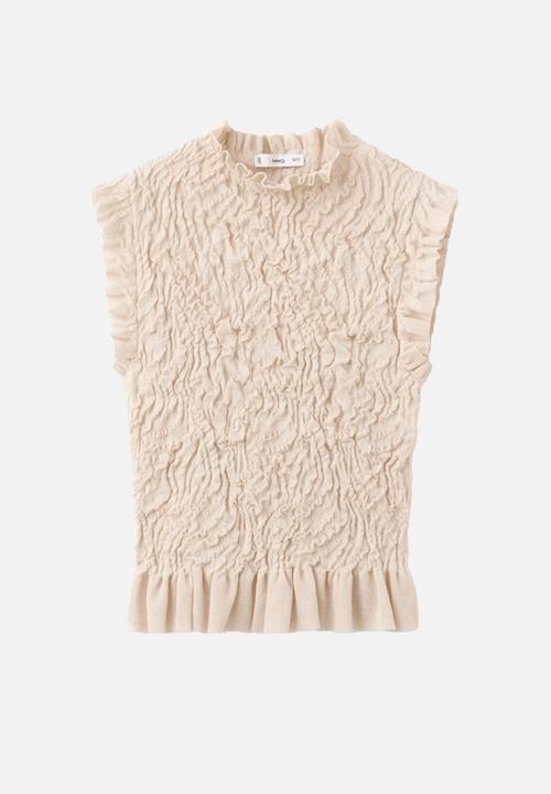MANGO - Top nube - light beige