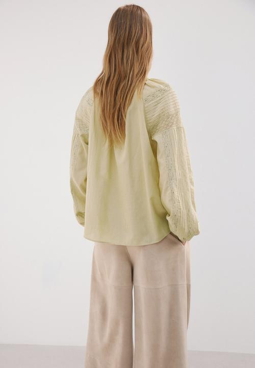 MANGO - Blouse meia - green