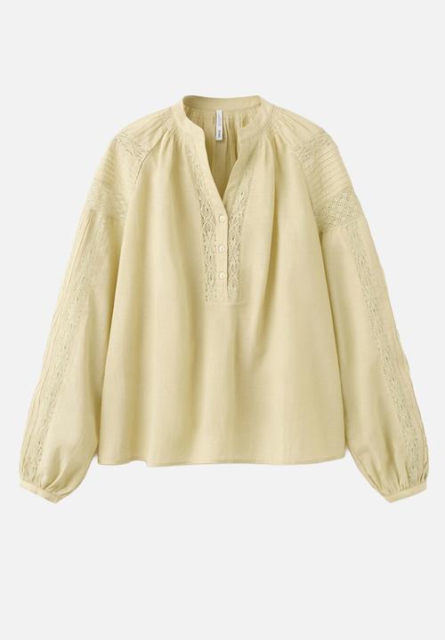 MANGO - Blouse meia - green