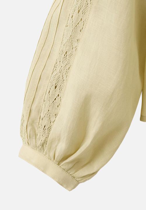 MANGO - Blouse meia - green