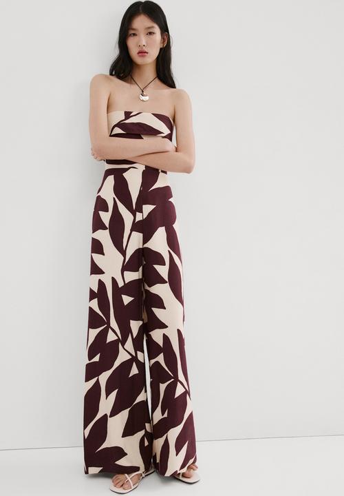 MANGO - Jumpsuit plumas - light beige