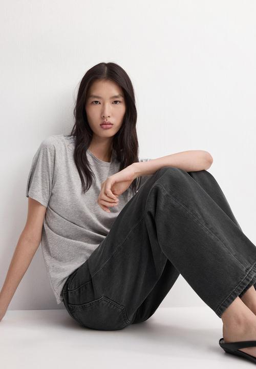 MANGO - Jeans niki - open gray