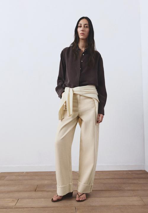 MANGO - Jeans eugenie - light/pastel yellow