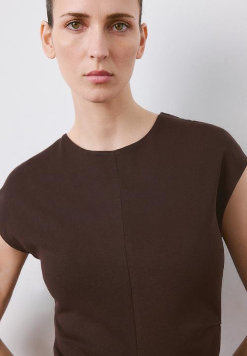 MANGO - Dress carroti - brown