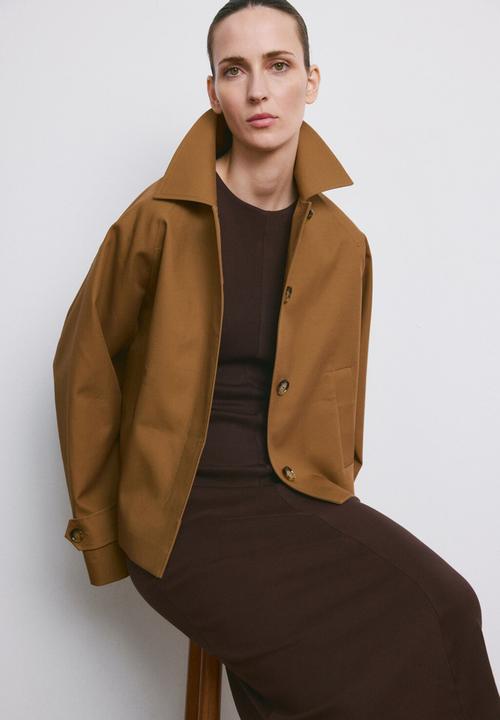 MANGO - Dress carroti - brown