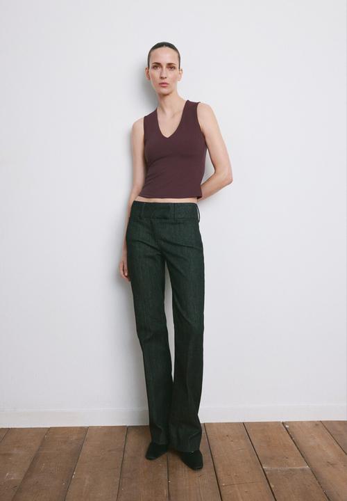 MANGO - Top rayo - dark red