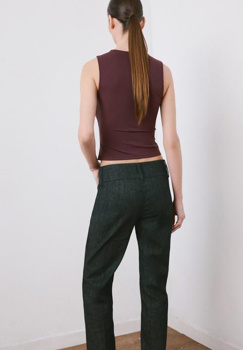 MANGO - Top rayo - dark red