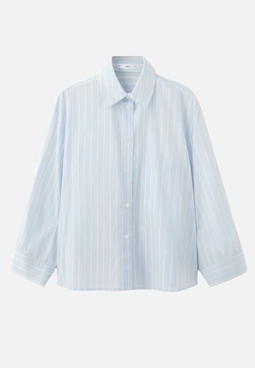 MANGO - Shirt rua -  light/pastel blue