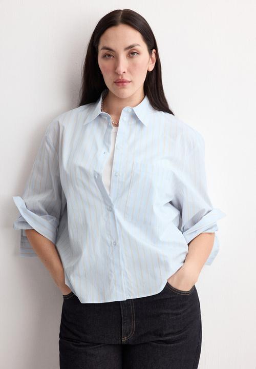 MANGO - Shirt rua -  light/pastel blue