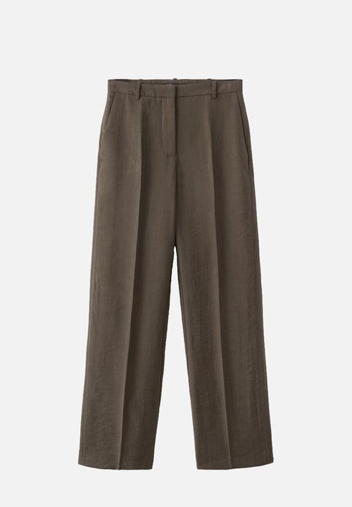 MANGO - Trousers tempo - dark brown